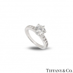 Tiffany & Co. Platinum Diamond Ring 1.38ct G/VVS2 XXX